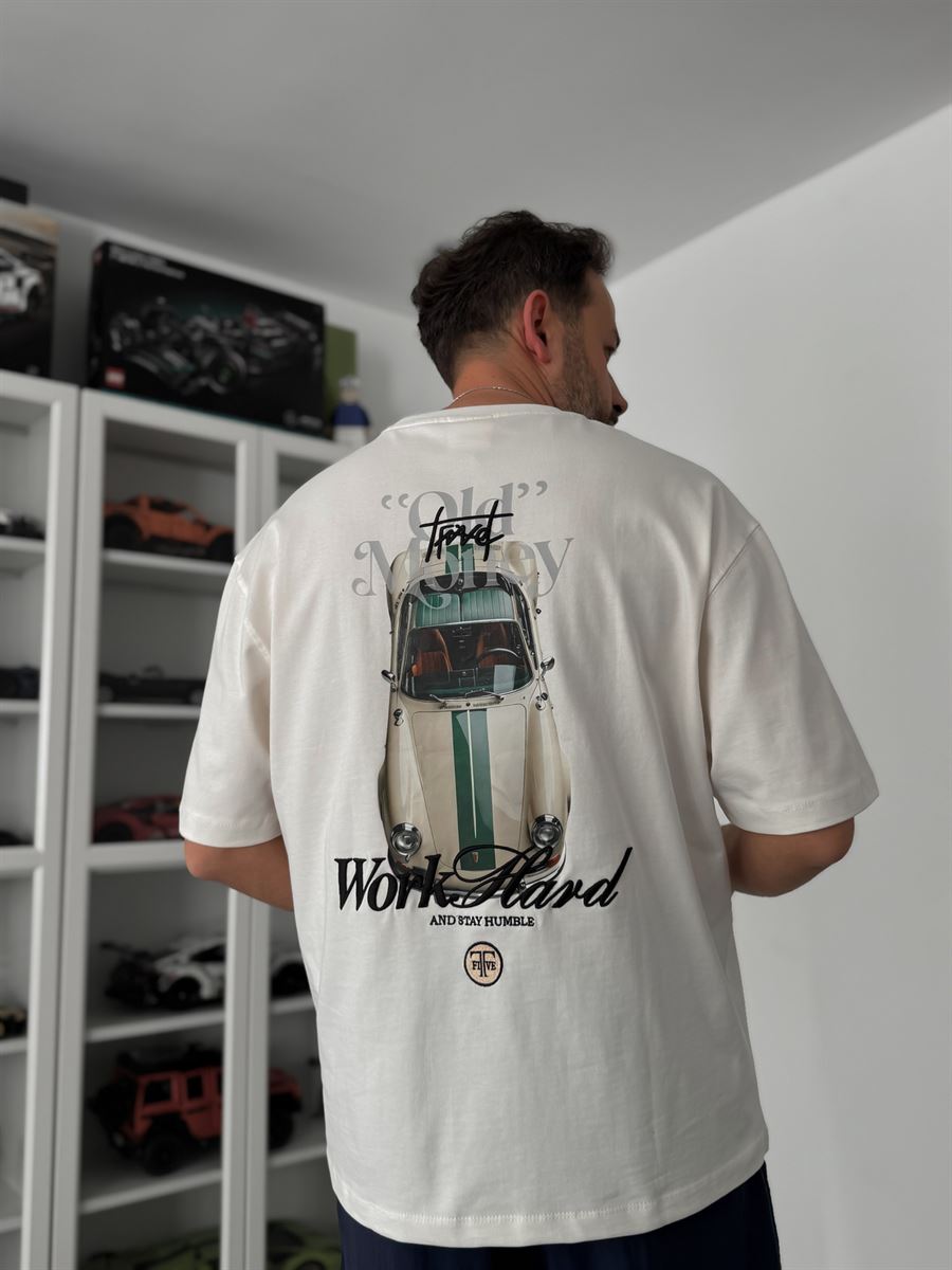 Camiseta Oversized Old Money Work Hard