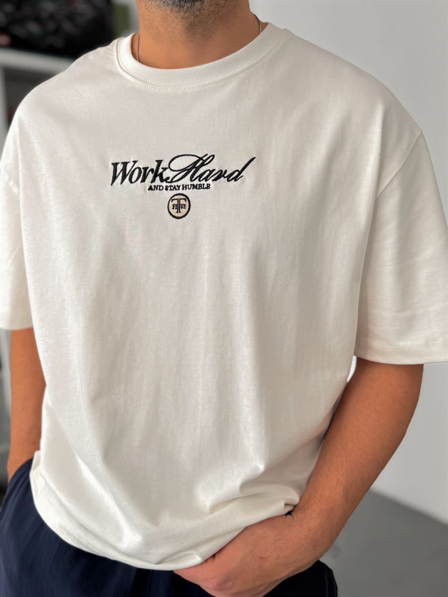 Camiseta Oversized Old Money Work Hard