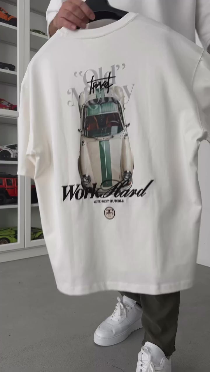 Camiseta Oversized Old Money Work Hard