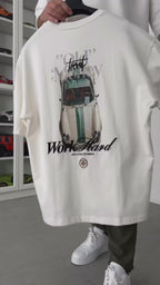 Camiseta Oversized Old Money Work Hard